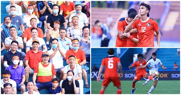 Khán giả Việt Trì hào hứng cổ vũ cho U23 Indonesia và U23 Philippines